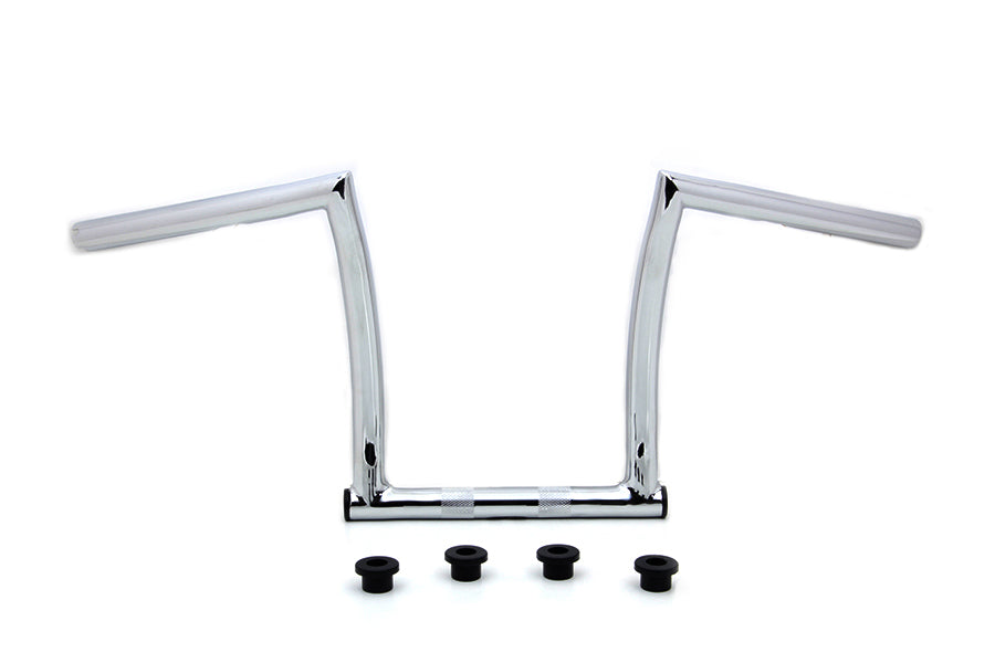 11 inch Chrome ChiZeled Z-Bar Handlebar with Indents