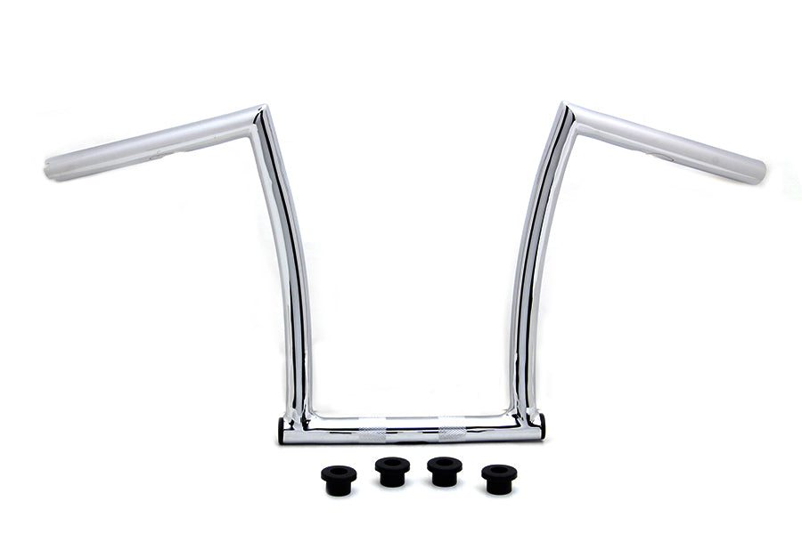 13 inch Chrome ChiZeled Z-Bar Handlebar with Indents