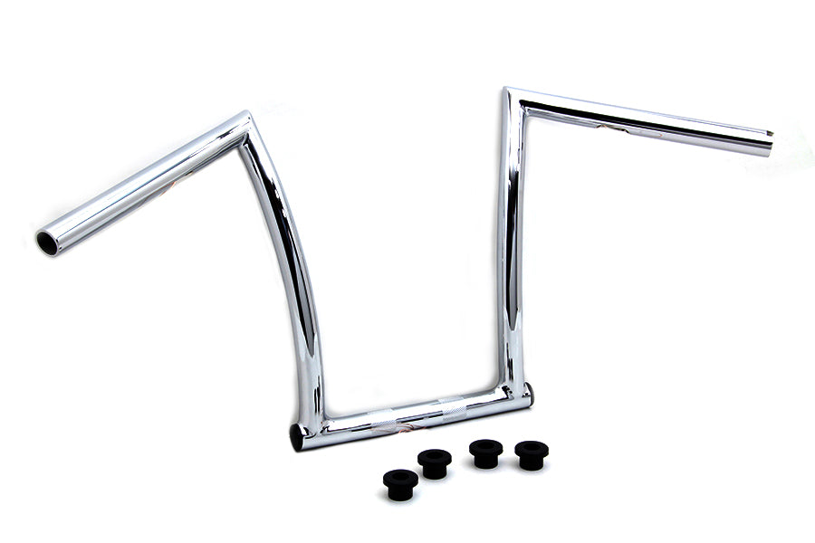 13 inch Chrome ChiZeled Z-Bar Handlebar with Indents