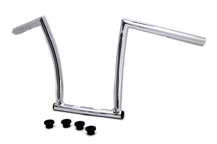 13 inch Chrome ChiZeled Z-Bar Handlebar with Indents