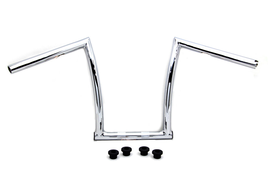 13 inch Chrome ChiZeled Z-Bar Handlebar with Indents