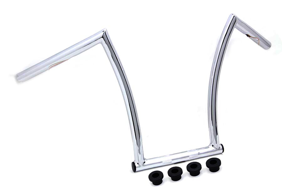 15 inch Chrome ChiZeled Z-Bar Handlebar with Indents