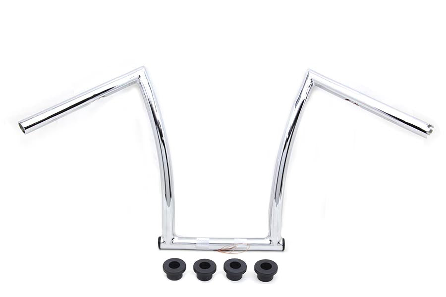 15 inch Chrome ChiZeled Z-Bar Handlebar with Indents