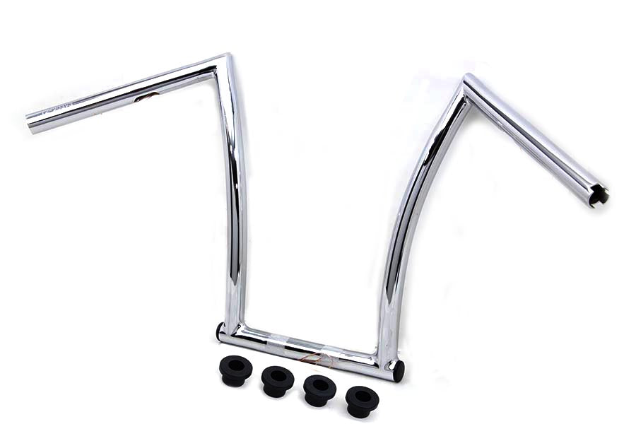 15 inch Chrome ChiZeled Z-Bar Handlebar with Indents