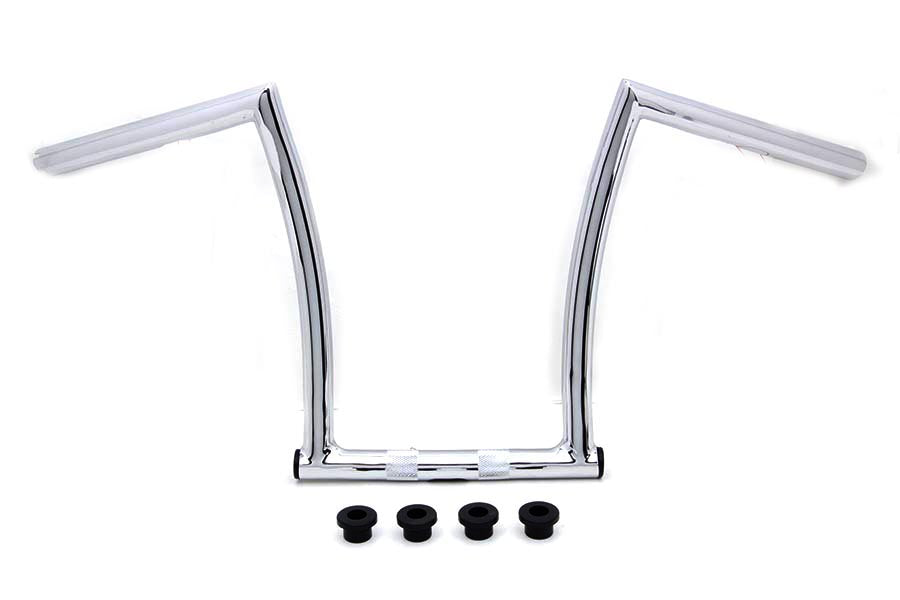 17 inch Chrome ChiZeled Z-Bar Handlebar with Indents
