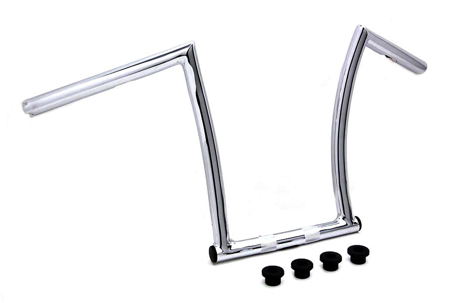 17 inch Chrome ChiZeled Z-Bar Handlebar with Indents