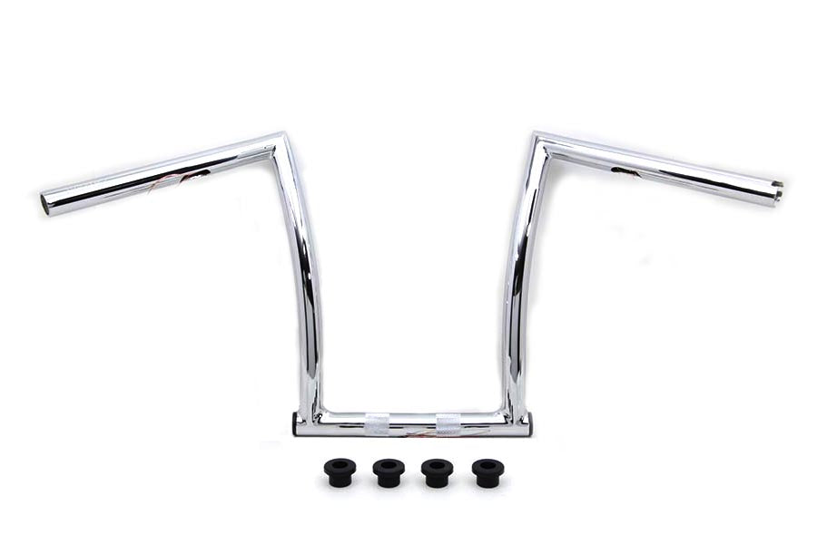 17 inch Chrome ChiZeled Z-Bar Handlebar with Indents