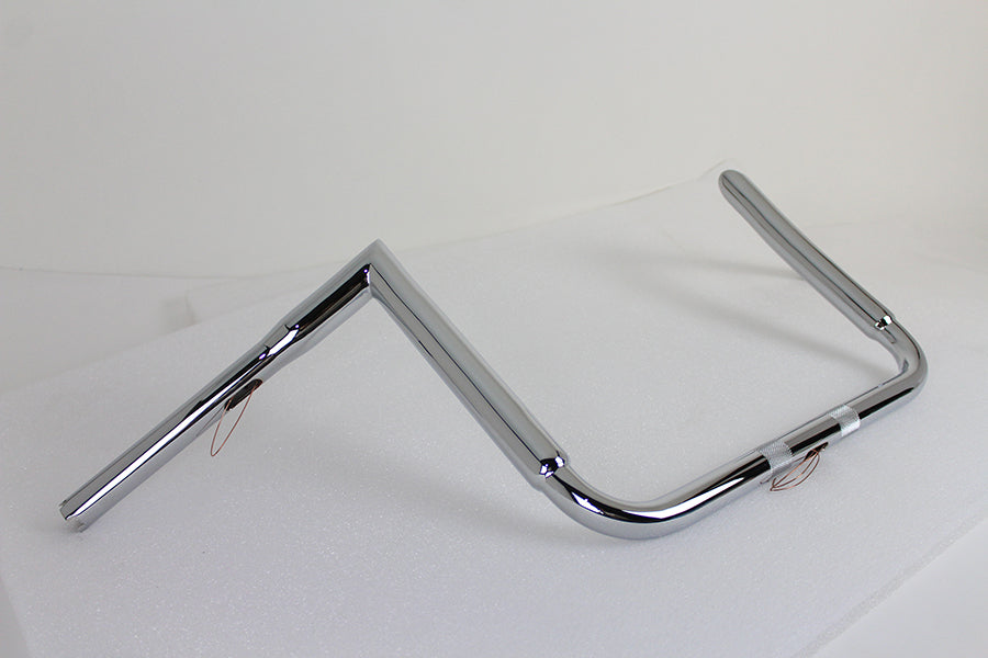12 inch Chrome ChiZeled Z-Bar Handlebar without Indents