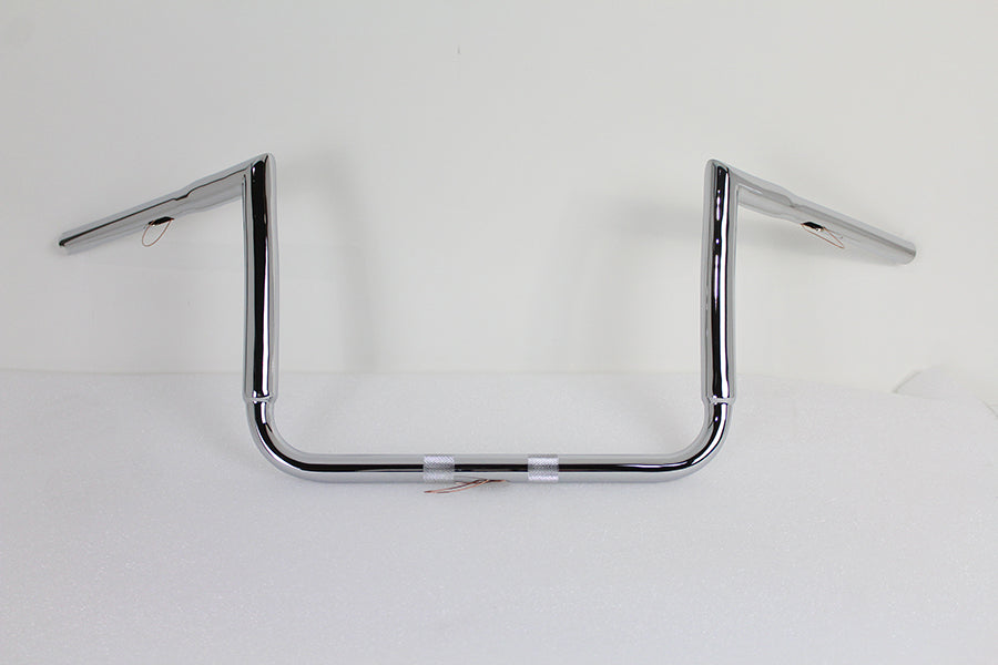 12 inch Chrome ChiZeled Z-Bar Handlebar without Indents