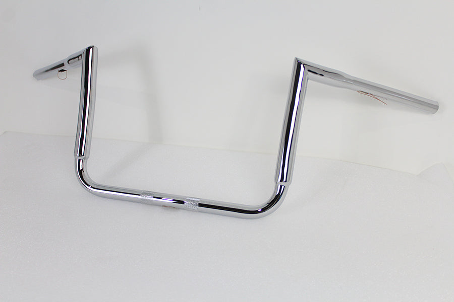 12 inch Chrome ChiZeled Z-Bar Handlebar without Indents