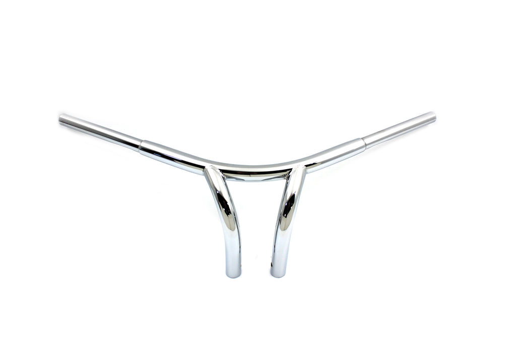 8-1/2 inch Curved Riser Bar Handlebar with Indents