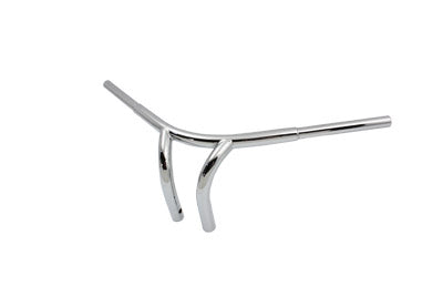 8-1/2 inch Curved Riser Bar Handlebar with Indents