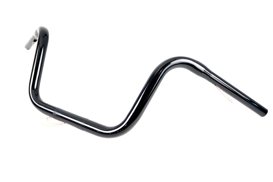 10 inch Mini Ape Hanger Handlebar with Indents Black