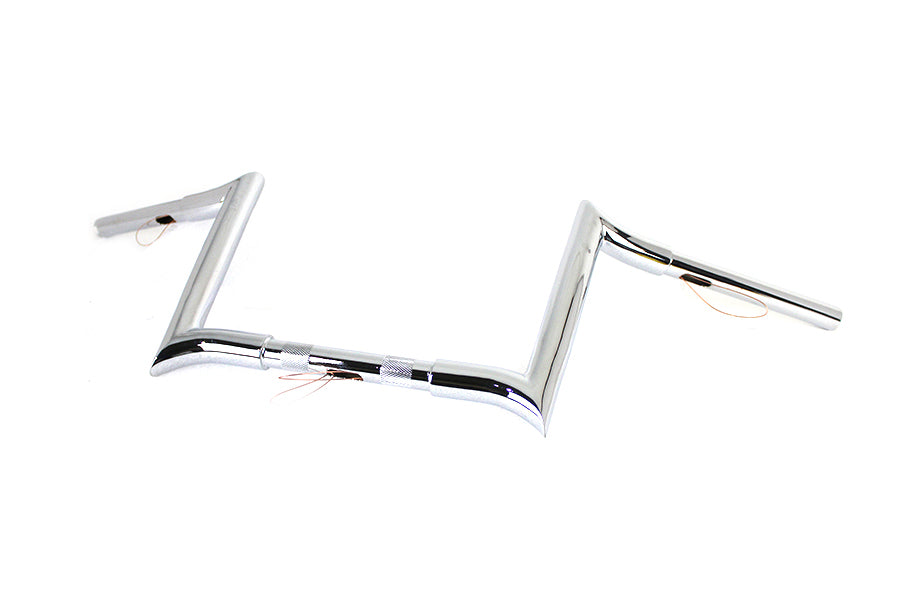 10 inch Chrome Z-Bar Handlebar with Indents