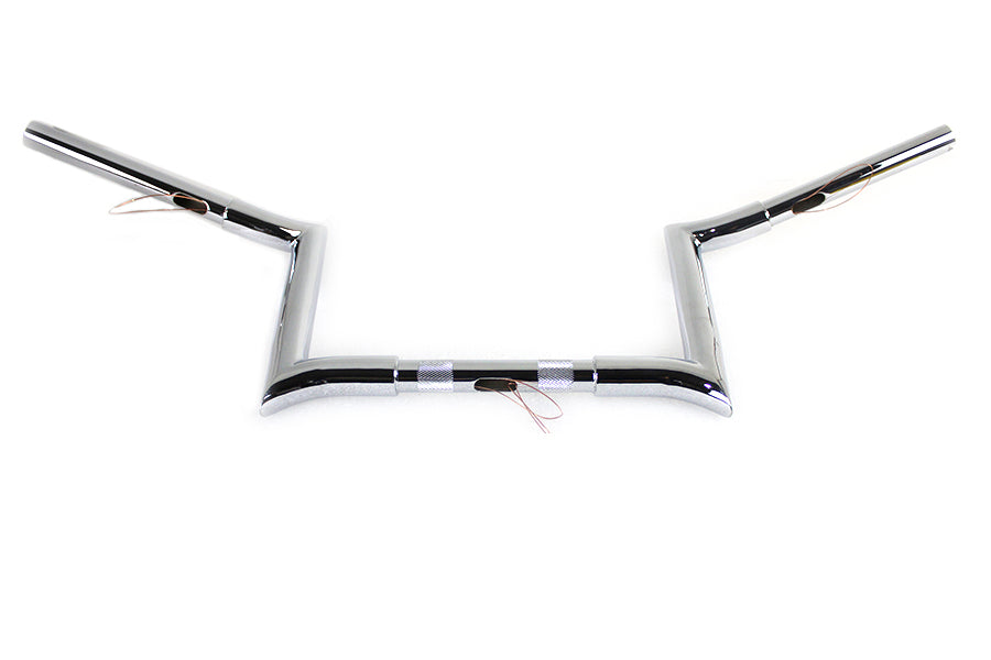 10 inch Chrome Z-Bar Handlebar with Indents