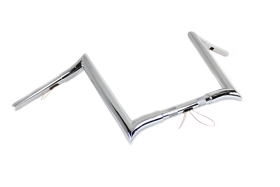 12 inch Chrome Z-Bar Handlebar with Indents