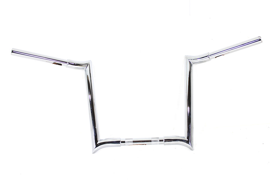 14 inch Chrome Z-Bar Handlebar with Indents