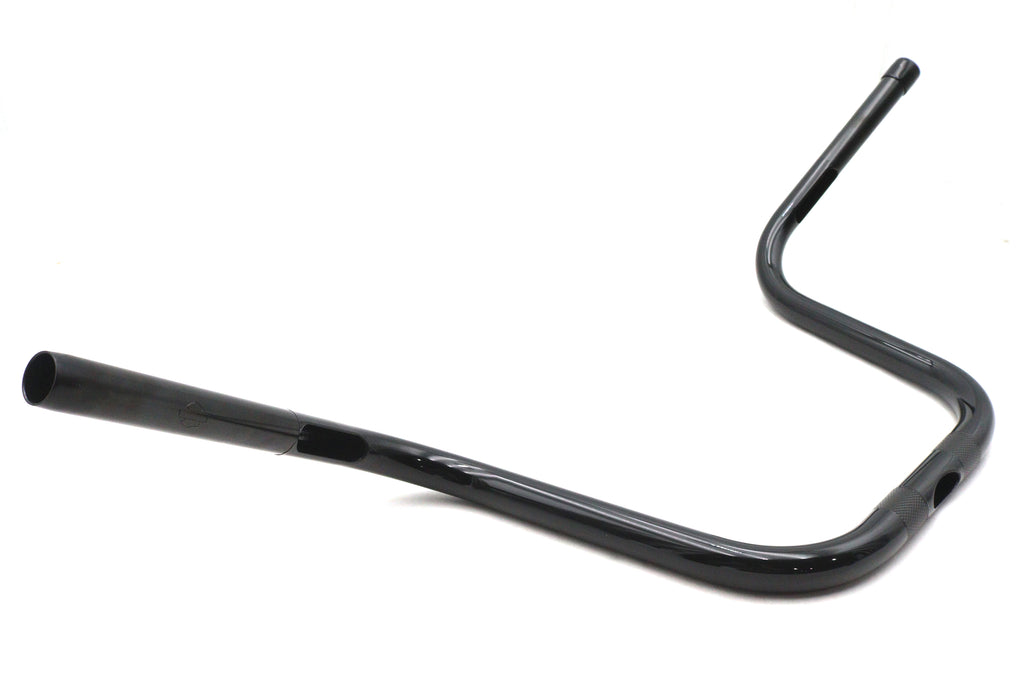 OE 12 inch Mini Ape Hanger Handlebar with Indents Gloss Blac