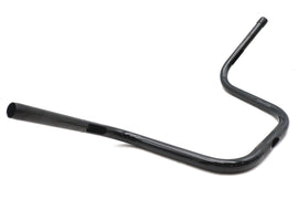 OE 12-inch Mini Ape Hanger handlebar with gloss black finish and indents, designed for motorcycle handlebar control.