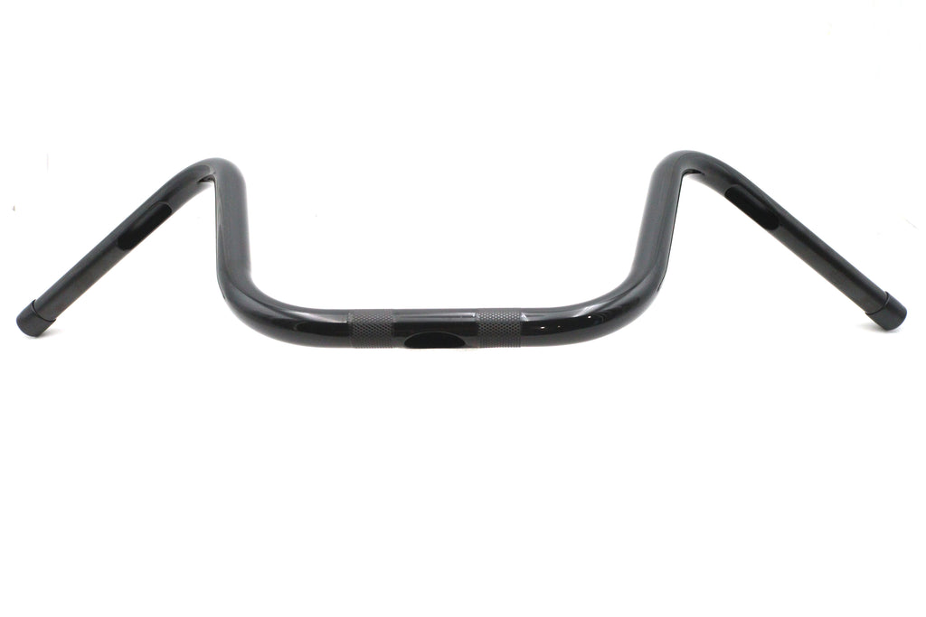 OE 12 inch Mini Ape Hanger Handlebar with Indents Gloss Blac