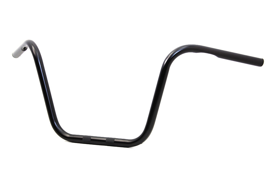 12 inch Ape Hanger Handlebars with Indents Black