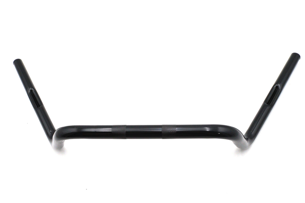 6 inch Medium Buckhorn Handlebar with Indents Black