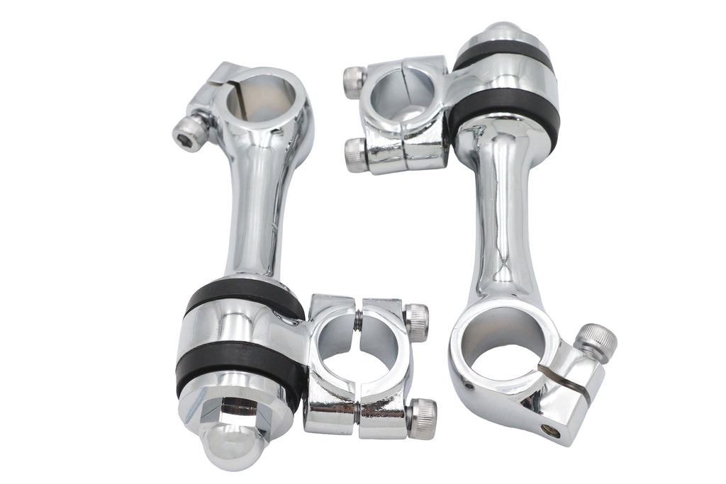 Replica 4-1/4 inch Flanders Chrome Riser Set