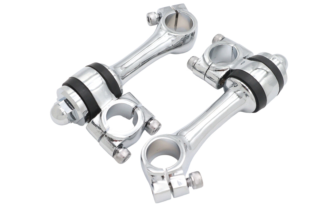 Replica 4-1/4 inch Flanders Chrome Riser Set