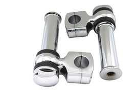 4-1/4 inch Offset Dog Bone Riser Set Chrome