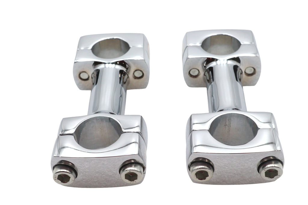 3 inch Dog Bone Riser Set Chrome