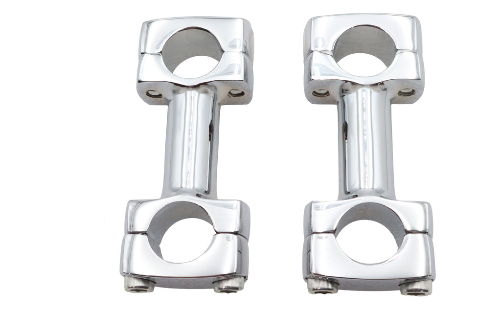 3 inch Dog Bone Riser Set Chrome