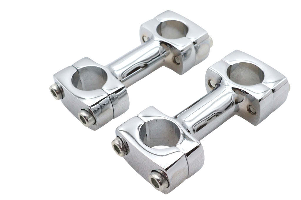 3 inch Dog Bone Riser Set Chrome