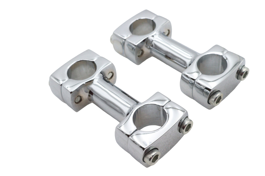 3 inch Dog Bone Riser Set Chrome