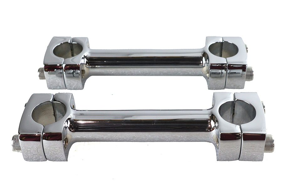 5 inch Dog Bone Riser Set Chrome