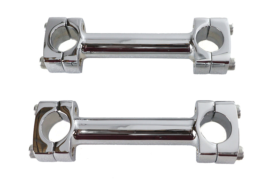 5 inch Dog Bone Riser Set Chrome