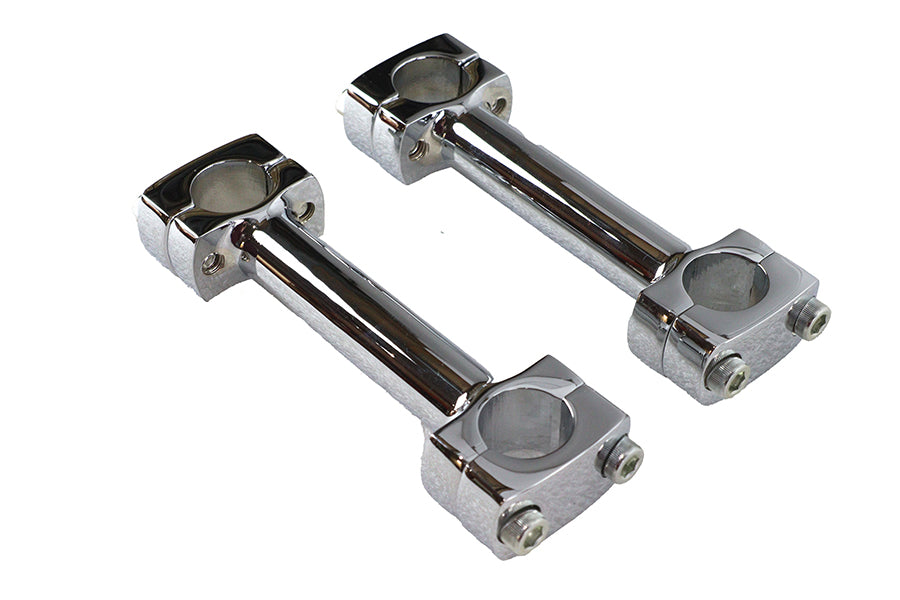 5 inch Dog Bone Riser Set Chrome
