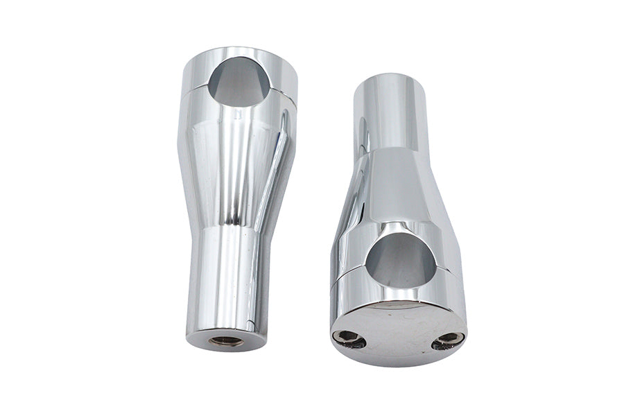 4 inch Round Glide Riser Set Chrome