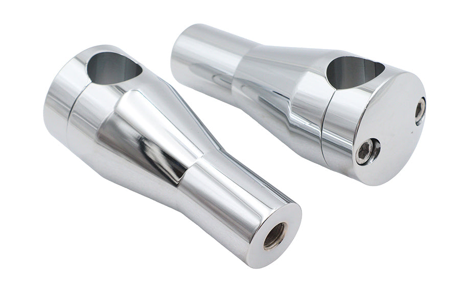 4 inch Round Glide Riser Set Chrome