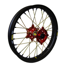 Load image into Gallery viewer, Wheel Rear 2.15x18 Red Hub Blk Rim/Gld Spoke/Blk Nipple