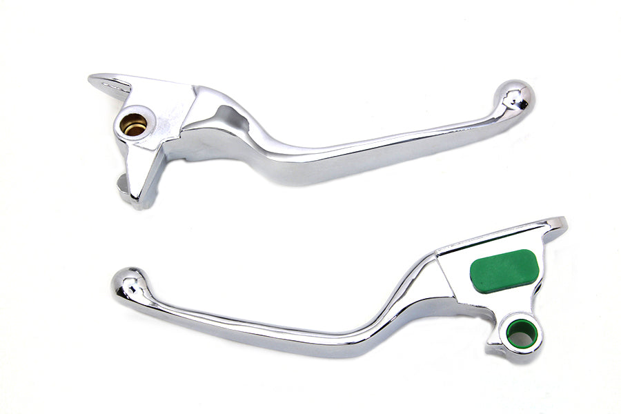 Chrome Smooth Wide Hand Lever Set