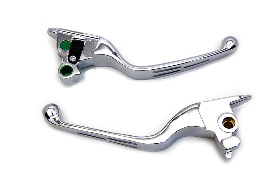 Chrome 3-Slot Wide Hand Lever Set