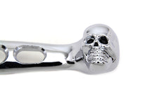 Load image into Gallery viewer, Chrome Contour Drilled Hand Lever Set with Skull Ends