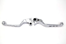 Load image into Gallery viewer, Chrome Contour Drilled Hand Lever Set with Skull Ends