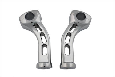 Chrome 5-1/2 inch Slotted Billet Riser Kit