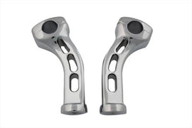 Chrome 5-1/2 inch Slotted Billet Riser Kit