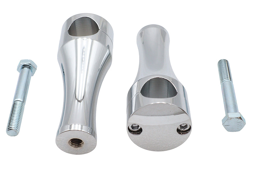 5 inch Solid Billet Chrome Riser Set