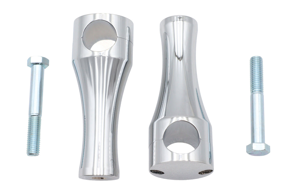 5 inch Solid Billet Chrome Riser Set