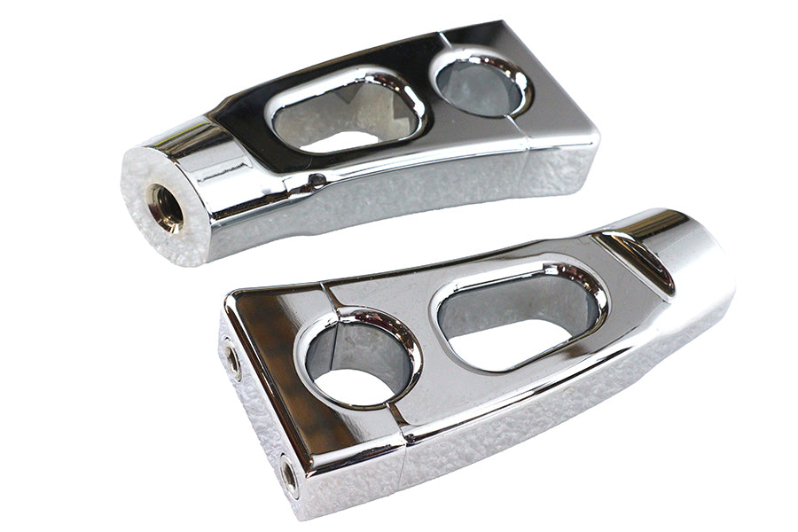 4-1/4 inch Switchback Chrome Riser Set