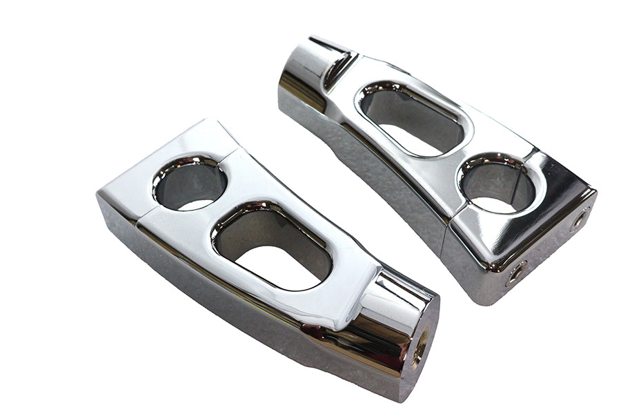 4-1/4 inch Switchback Chrome Riser Set