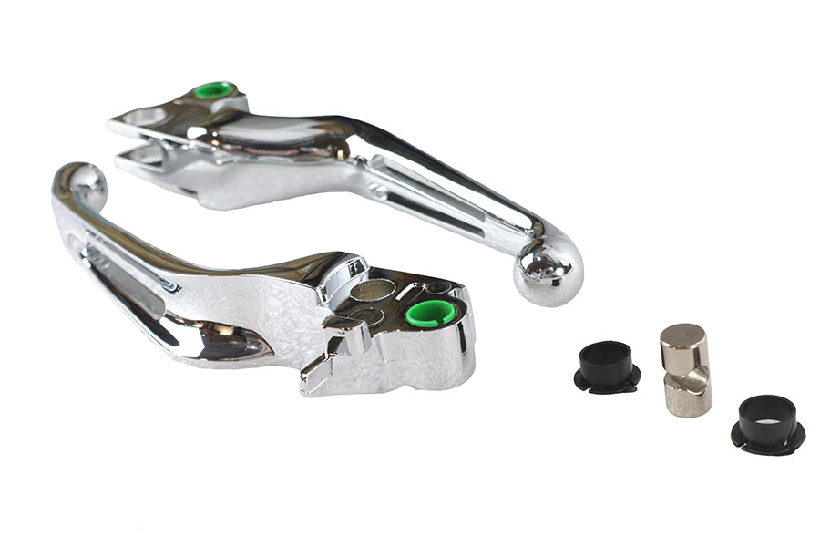 Chrome Slotted Hand Lever Set
